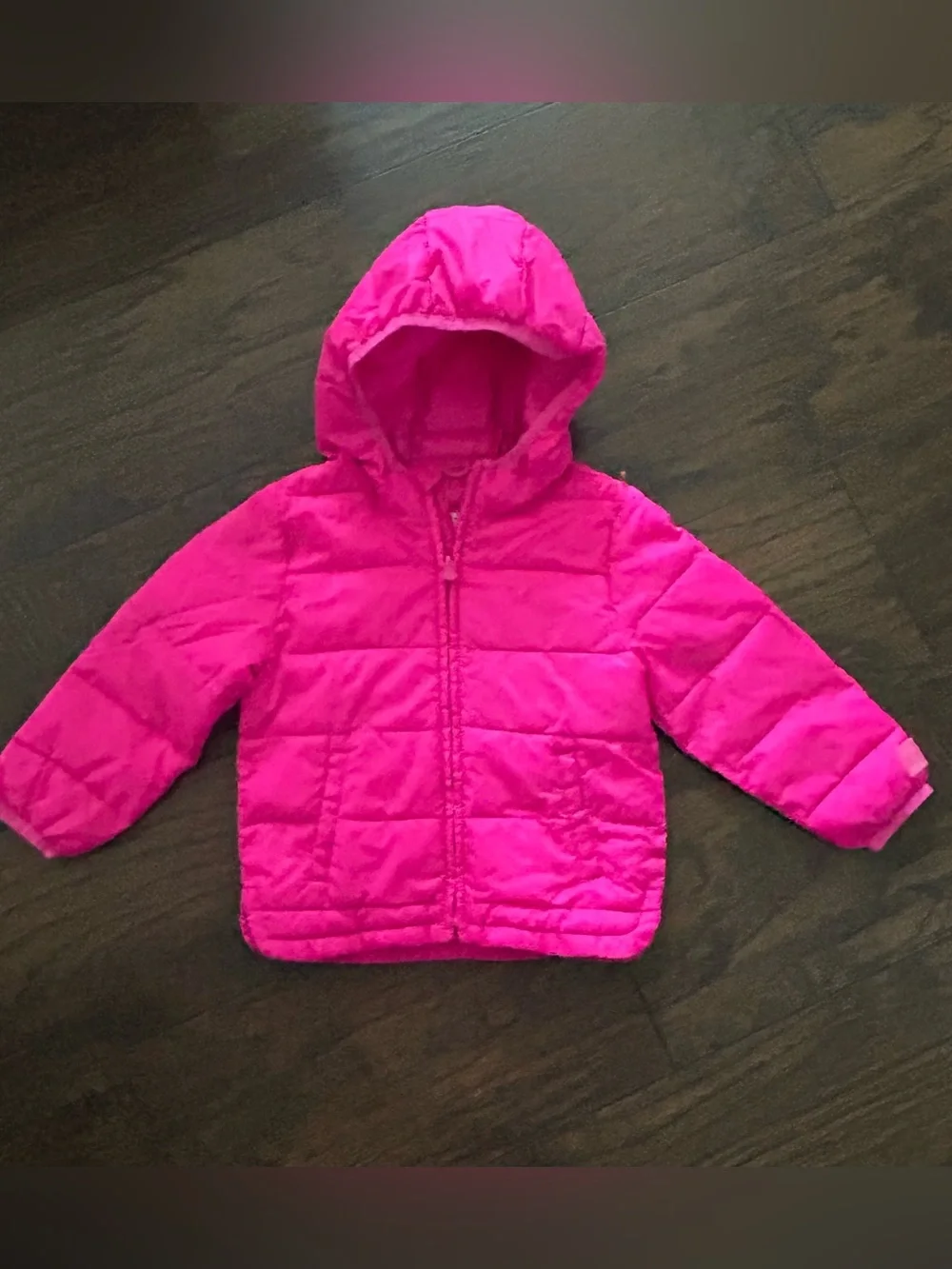 Baby GAP Puré Girls Hot Pink Hooded Puffer Jacket size 3 years